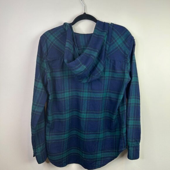 Green hooded flannel size small - Picture 2 of 6